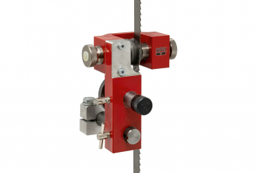 Position der unteren Rückenrolle am Bandsägeblatt