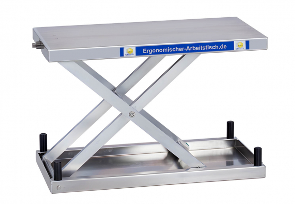 Der kleine HS 100 Hubtisch mit nur 16 kg Eigengewicht ist flexibel einsetzbar