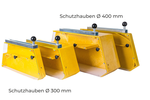 Baureihe der Schutzhauben breit/schmal und für Sägeblatt-Ø 300 / 400 mm